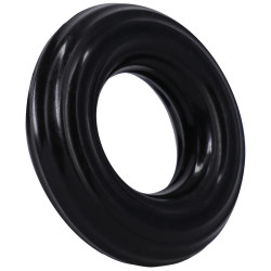 RockSolid by Doc Johnson Cockring The Ribbed Donut 28 mm Noir